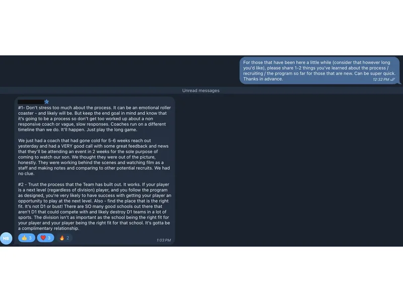 Testimonial screenshot: Playing the long game results in recruiter interest